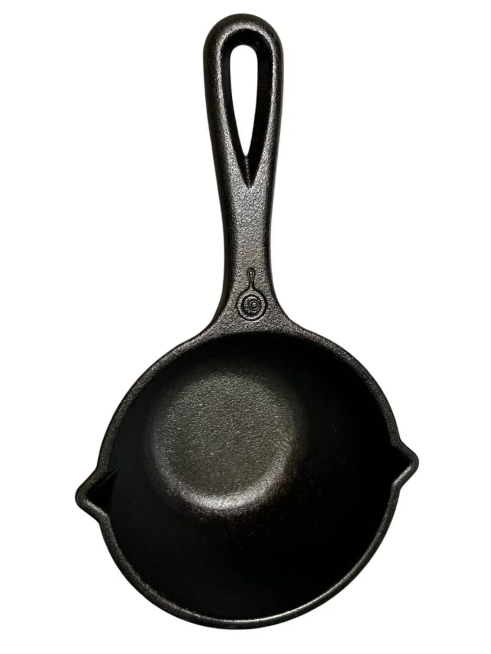 Lodge Cast Iron Melting Pot #2 USA MP Handle 2 Pour Spouts Collectible Seasoned